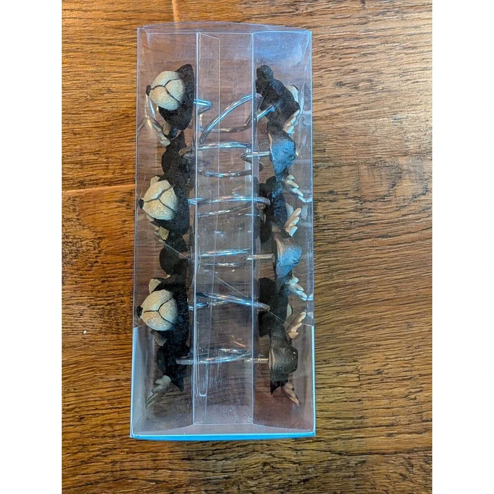 Bacova Bear And Moose Shower Curtain Hooks Rustic Lodge Cabin Wildlife